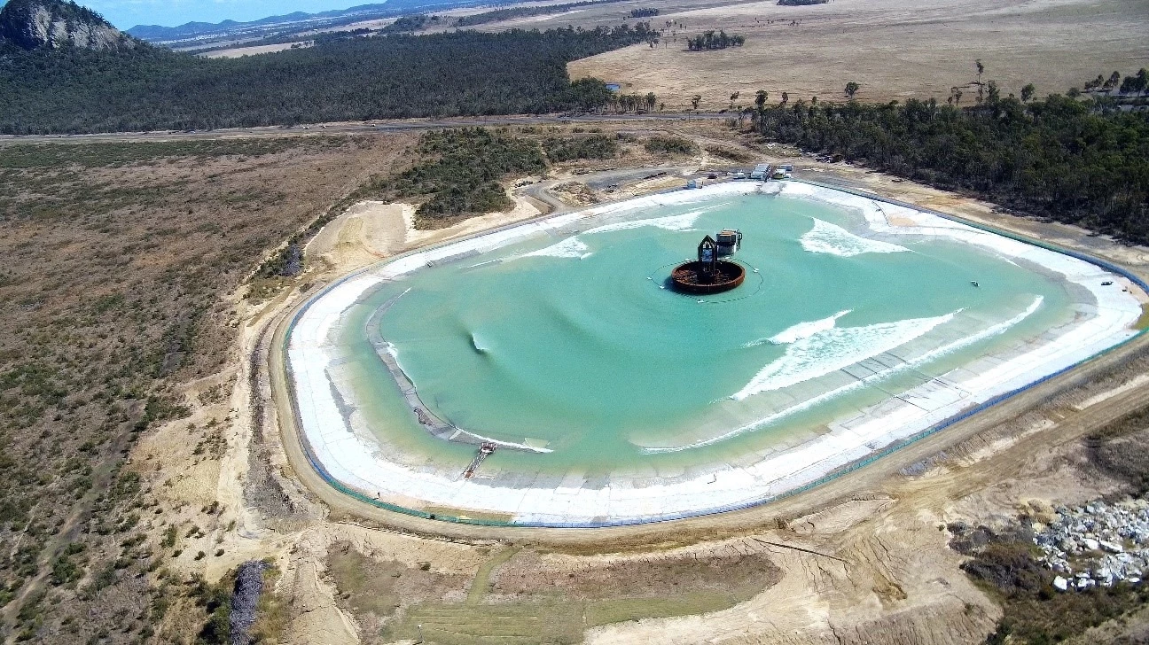 Surf Lakes' functioning 5 Waves prototype, in the town of Yeppoon
