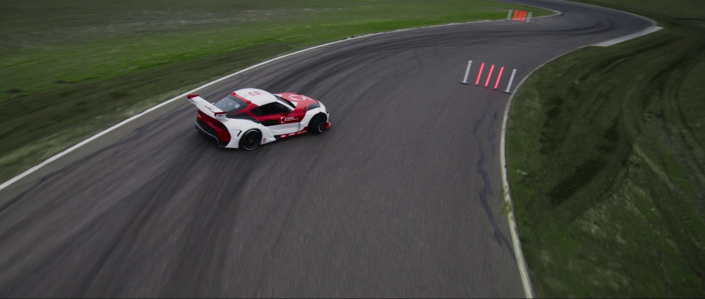 Toyota Research Institute successfully completes what it calls a world first autonomous drift around obstacles on a closed track