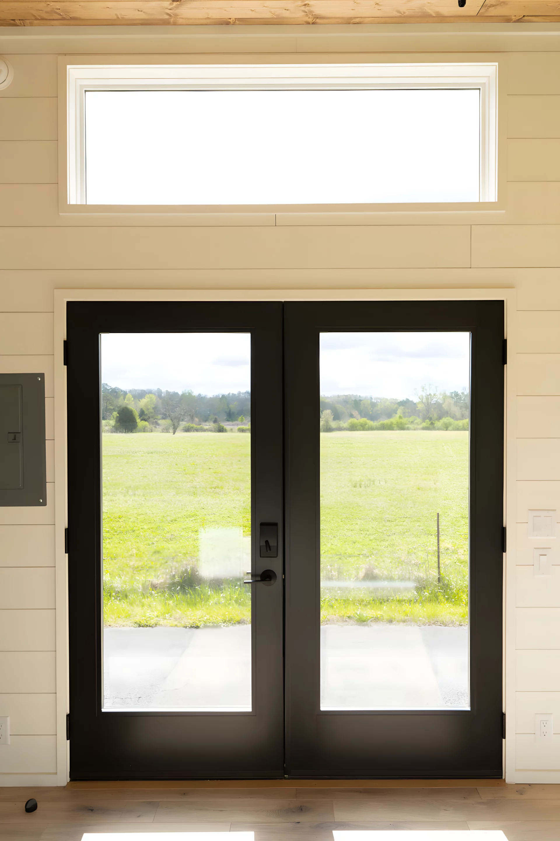 The Rutledge's double glass doors open up to the kitchen
