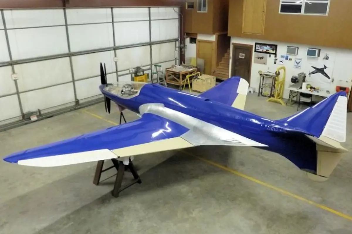 In the late 1930s, Ettore Bugatti began construction on a radical aircraft that had a swept-forward wing design, a twin-V tailplane, and twin contra-rotating propellers