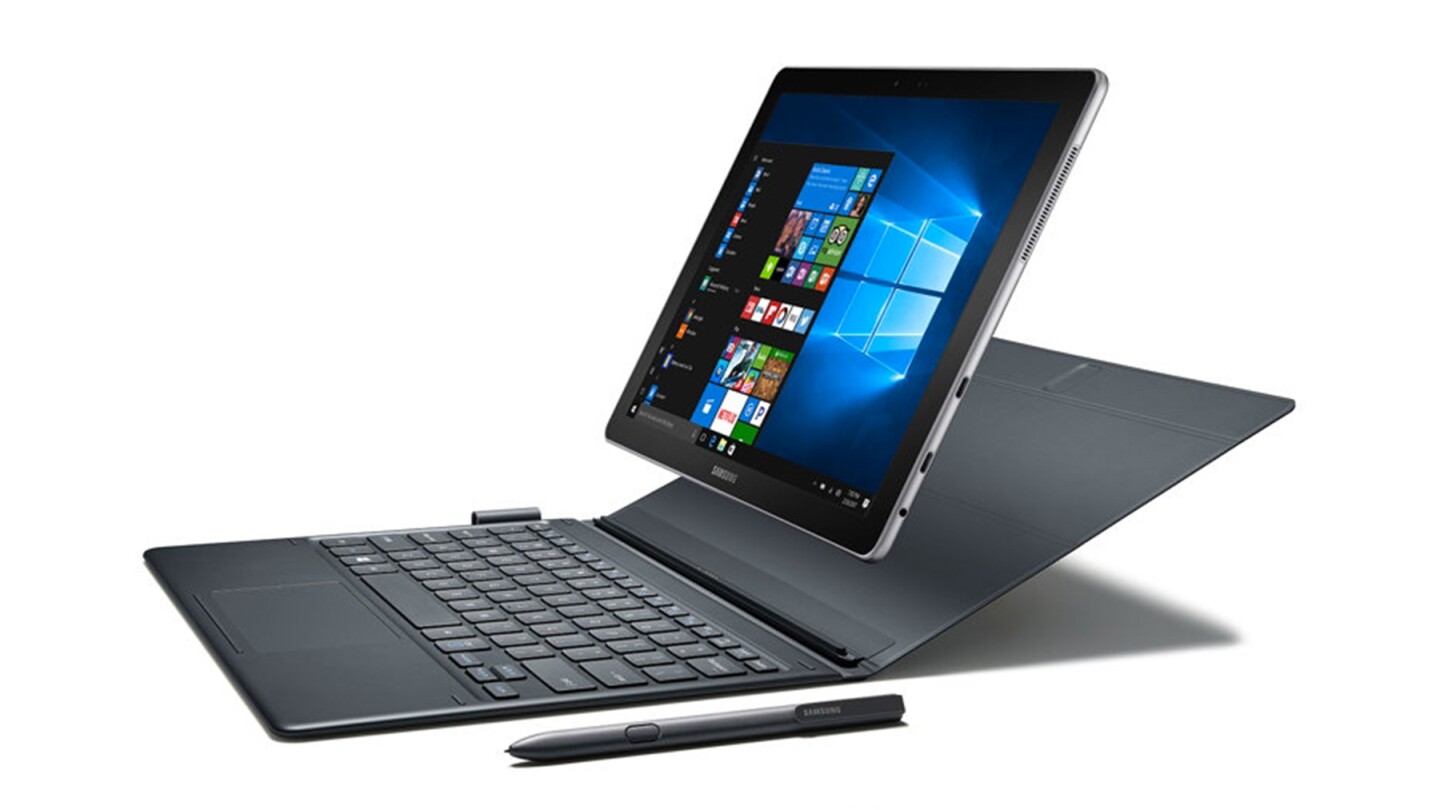 Samsung Galaxy Book with accessories