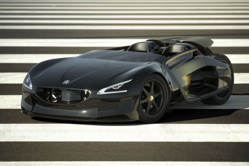 Peugeot EX1 concept at Aeroport Lleida Alguaire