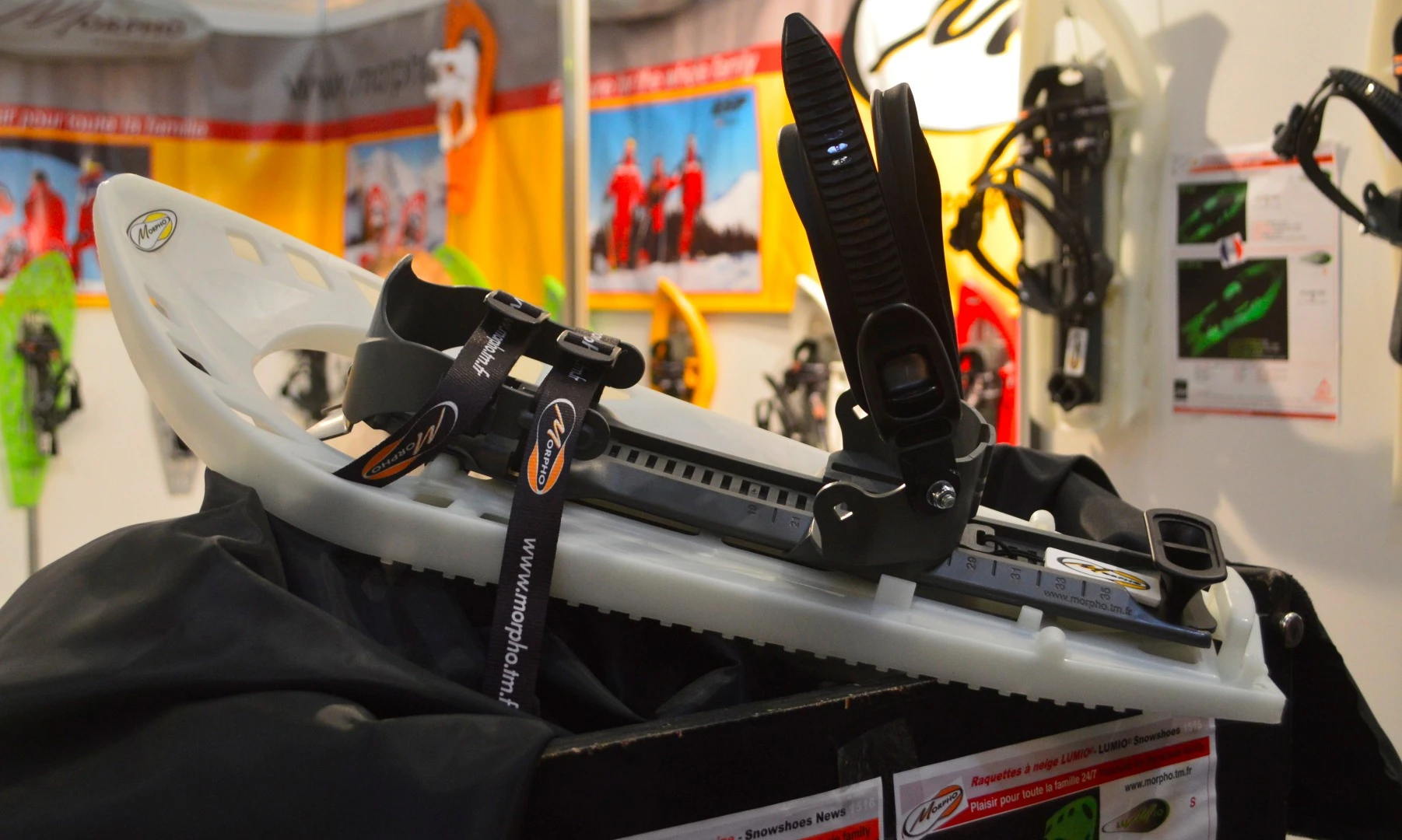Determined to expand opportunities to enjoy the sport of snowshoeing, French company Morpho shows Lumio glow-in-the-dark snowshoes