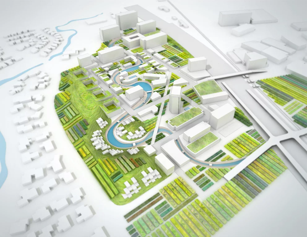agri-CULTURE: Richardson Mixed Use Development by SAMOO Architecture,Urban Design Merit Award Winner (image: SAMOO)