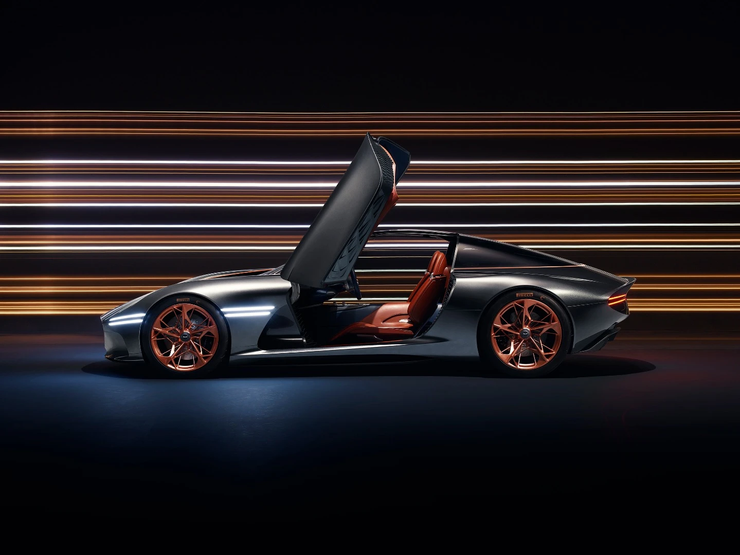 The Essentia's butterfly doors are operated via fingerprint and facial recognition integrated into the B pillar