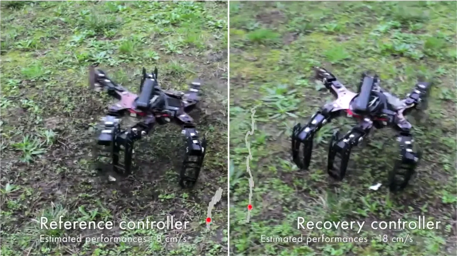 After testing an array of possibilities, the robot settles for the one that works best in reality