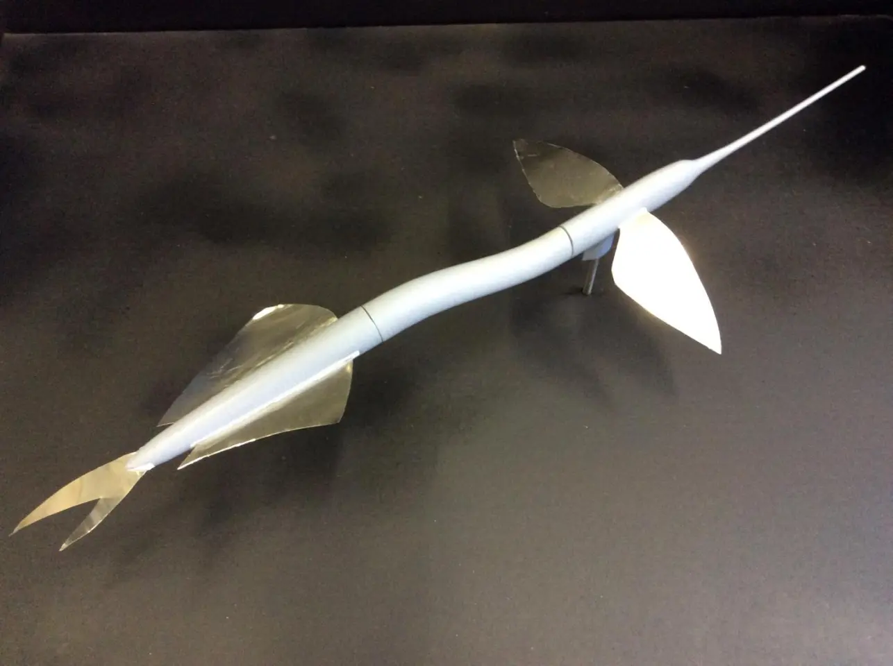 The model halfbeak used in wind tunnel tests