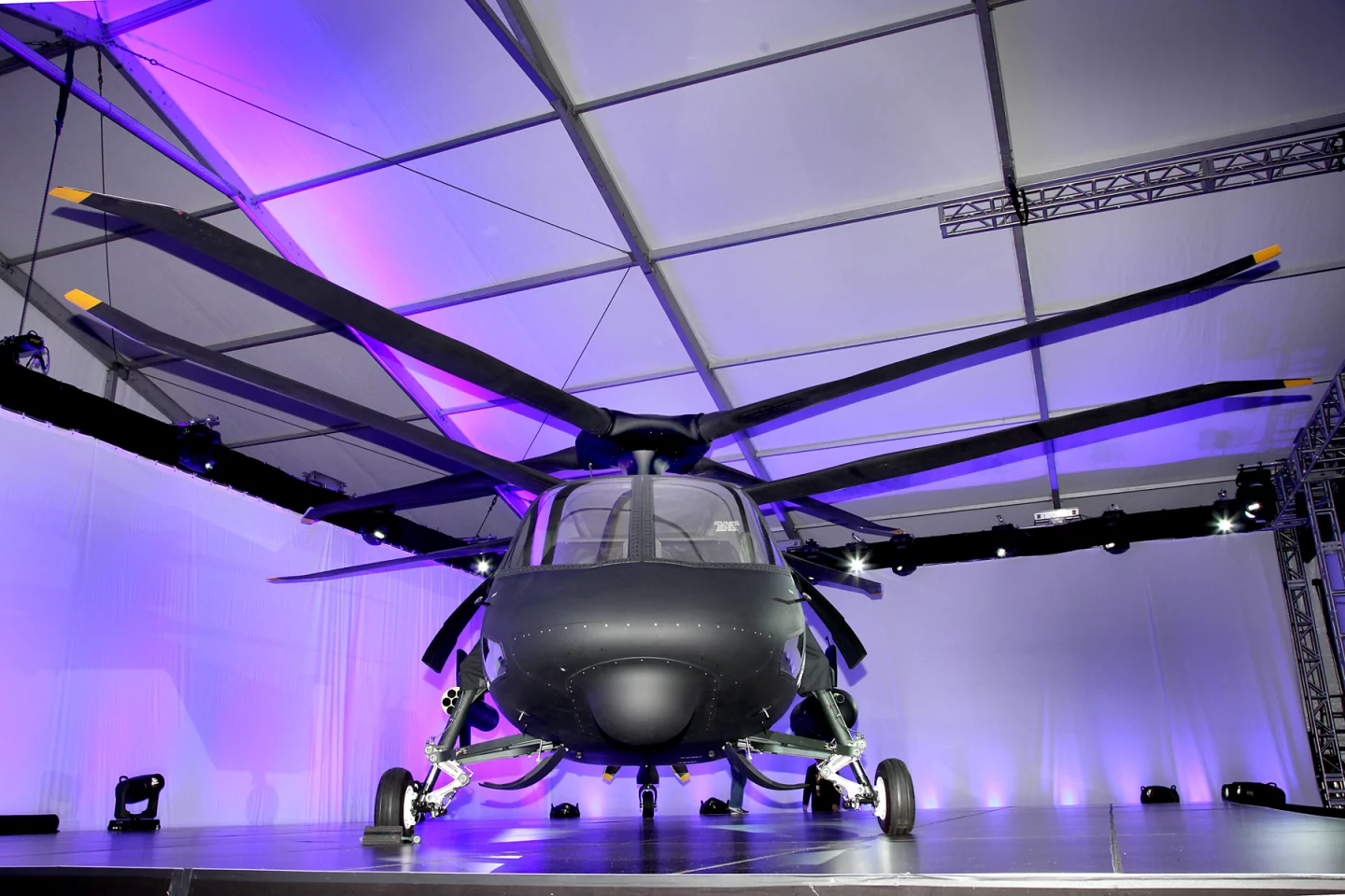 The Sikorsky S-97 Raider has a 15 percent smaller footprint than conventional helicopters
