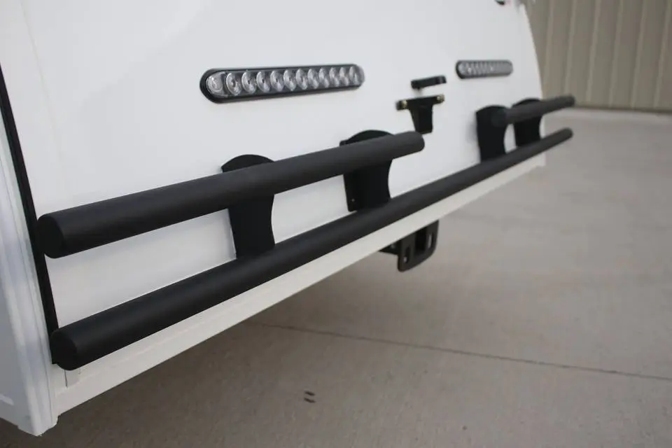 The tubular aluminum bumper enhances the look and adds a little rear protection
