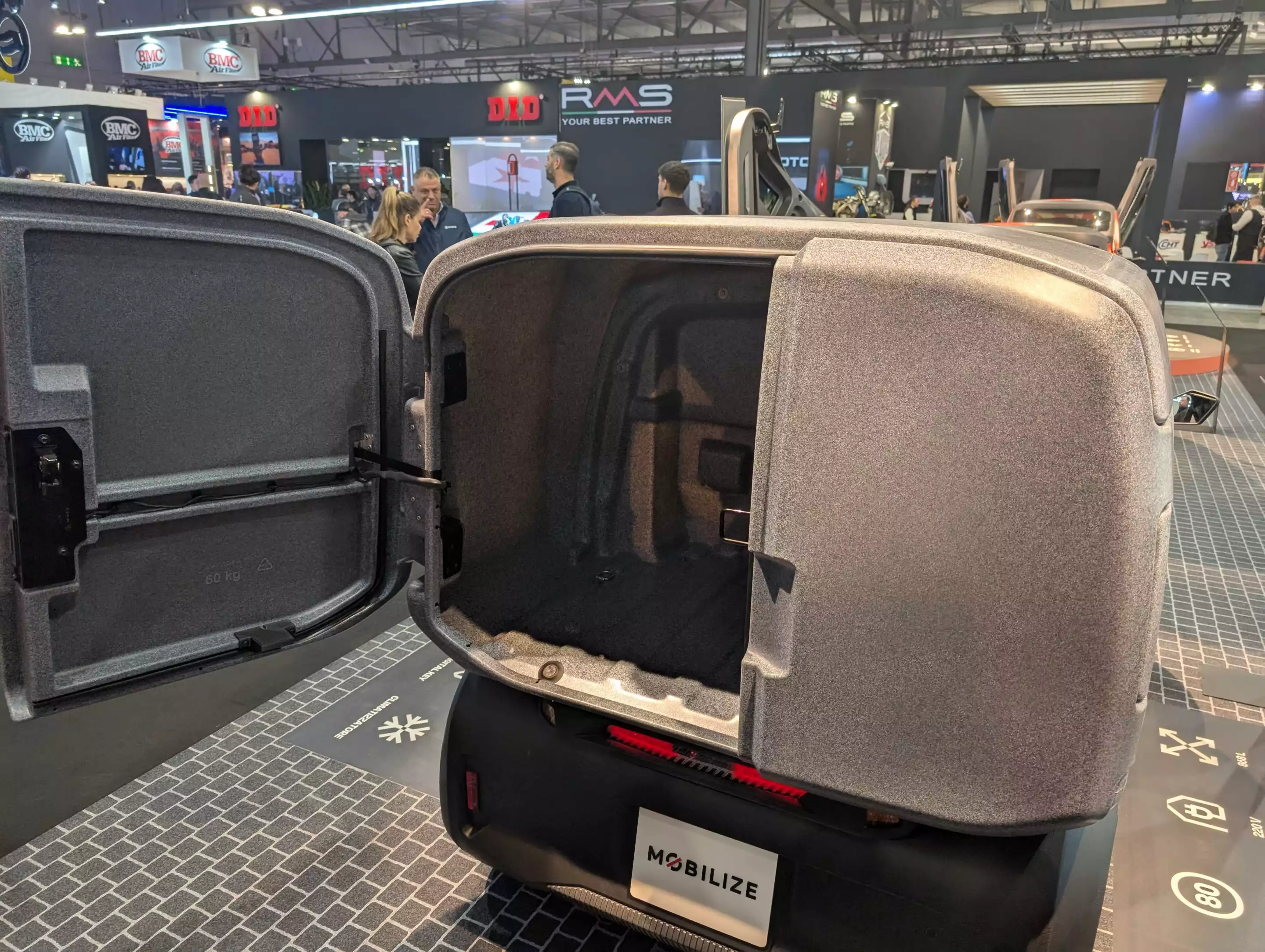 The Bento's double-door cargo box offers about a cubic meter of loading space inside