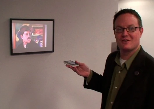 TI's Mike Guillory shows us the Samsung Pico Projector phone