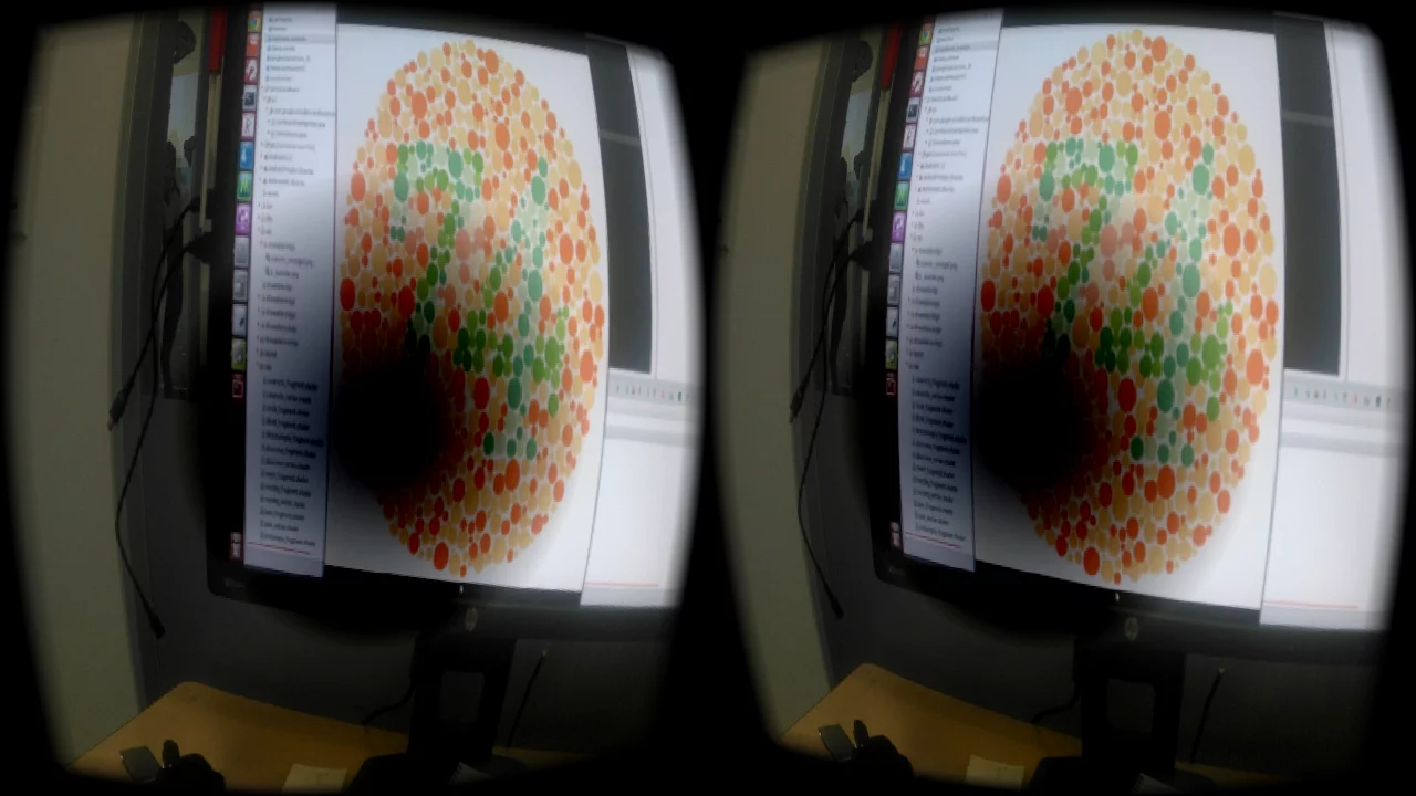 People with macular degeneration suffer blind spots in the center of their vision, much like this (Image: Eelke Folmer)