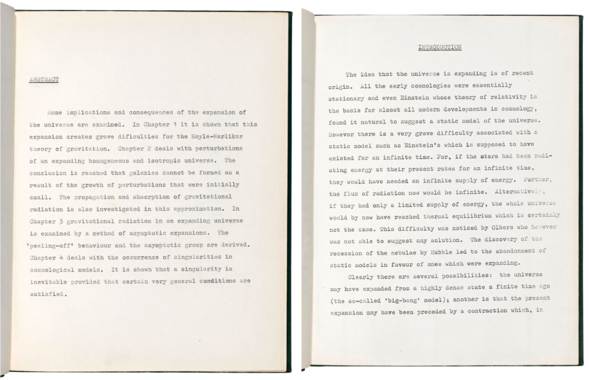 $766,752 | Stephen Hawking's PhD Thesis | Auction House: Christie's | Sale price: £584,750 | Official Estimate: £100,000 to £150,000 | Date of sale: November 8, 2018