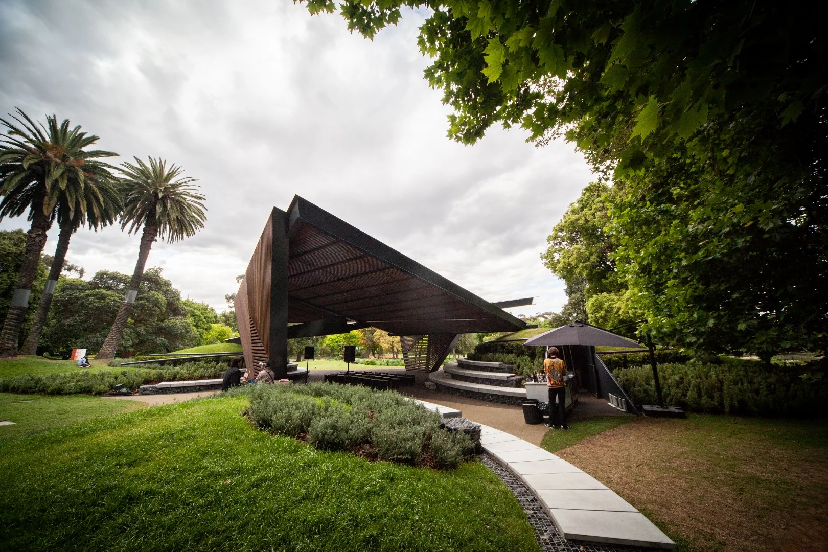 Nestled into the city’s arts precinct by the banks of the Yarra River, the MPavilion 2018 will be used as a gathering space for talks, workshops and cultural events across the summer months