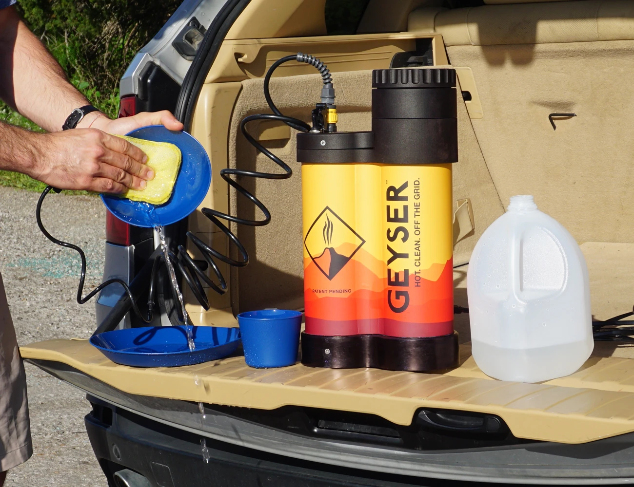 The Geyser System can also be used for tasks such as washing dishes