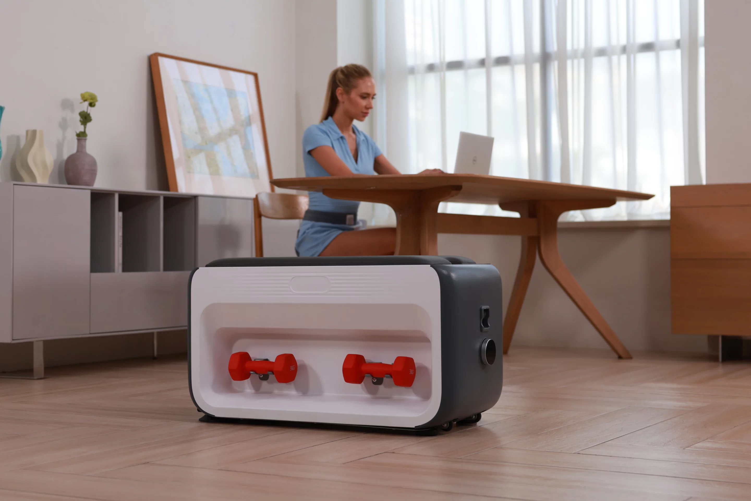 The GymPad Bench, all packed down