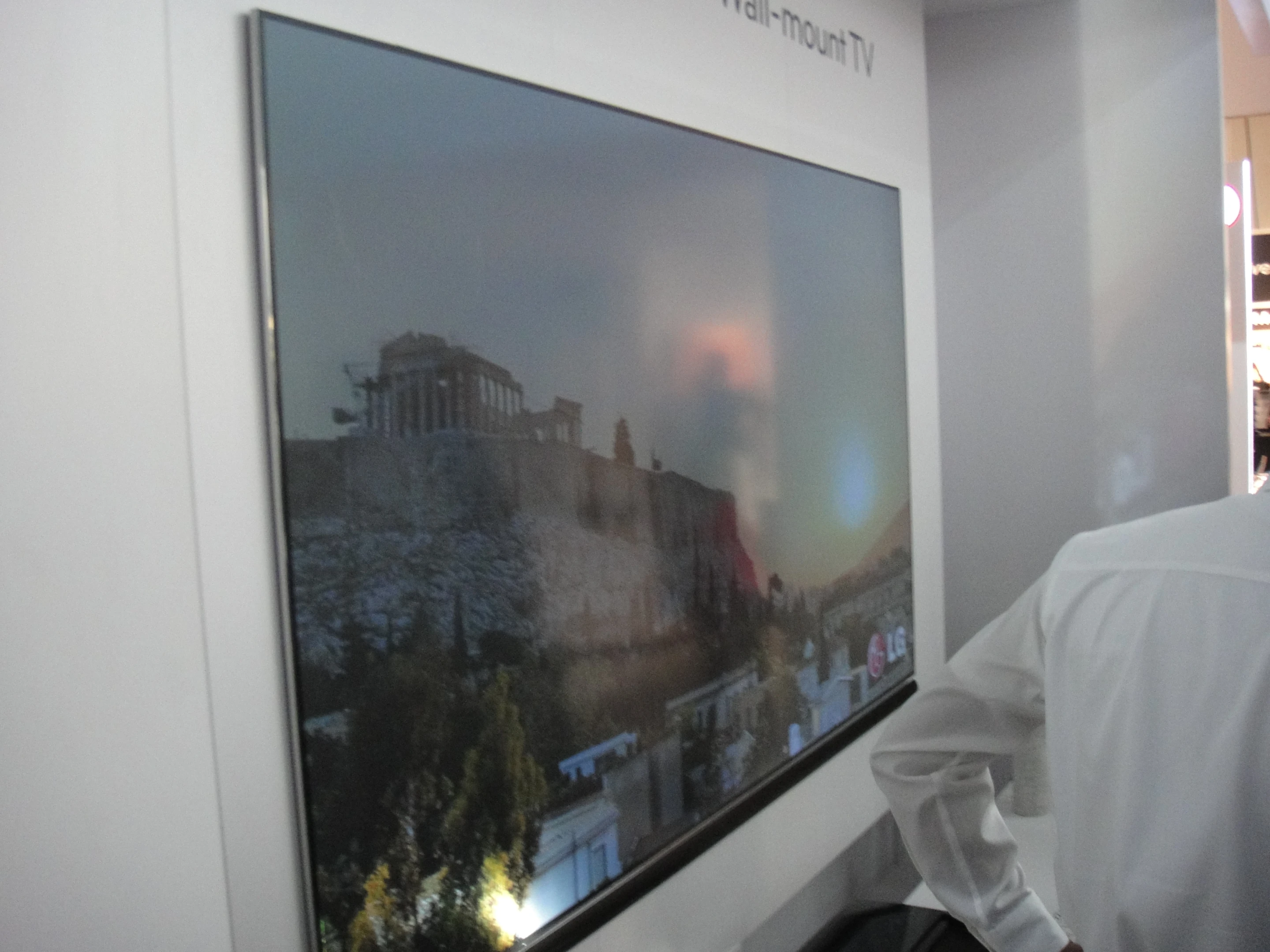 At a distance of less than two feet, the Laser TV can deliver a full HD image like a regular home theater projector
