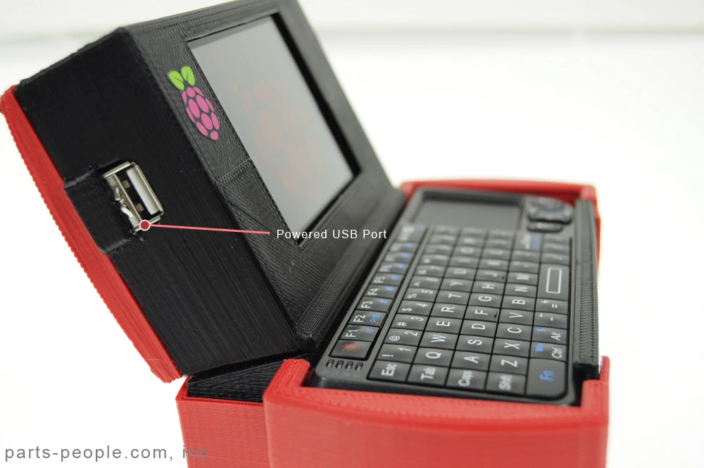 A powered USB port is available at the side of the display panel