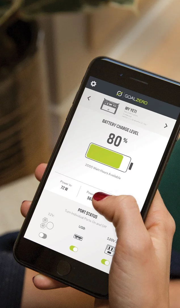 The big addition to Goal Zero's Yeti Lithium line-up is app-based monitoring, which will be available first with Wi-Fi and later with Bluetooth connectivity