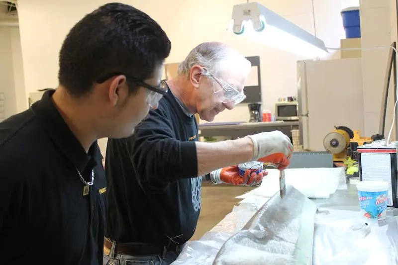 Working on the Ghia's dashboard mold
