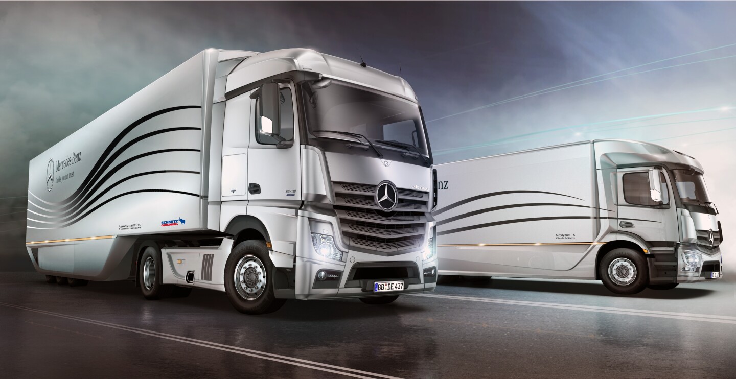 Mercedes Benz Premieres Aerodynamic Truck And Trailer