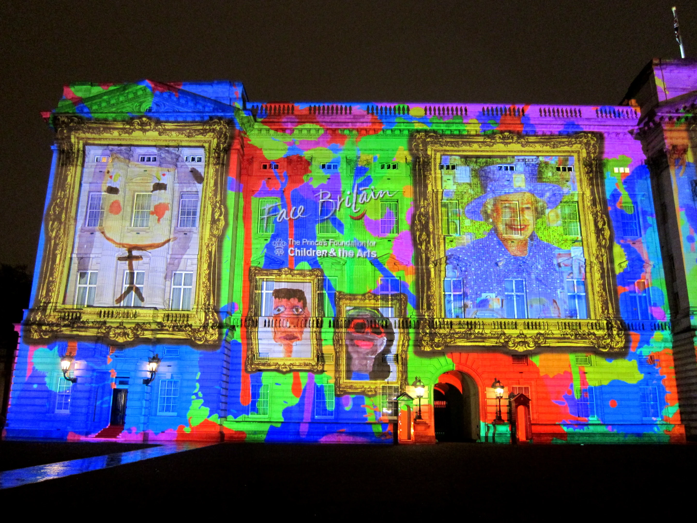 The installation, titled Face Britain, ran for three nights at the end of April as part of the Queen's Diamond Jubilee Celebrations (Photo: Bex Walton)