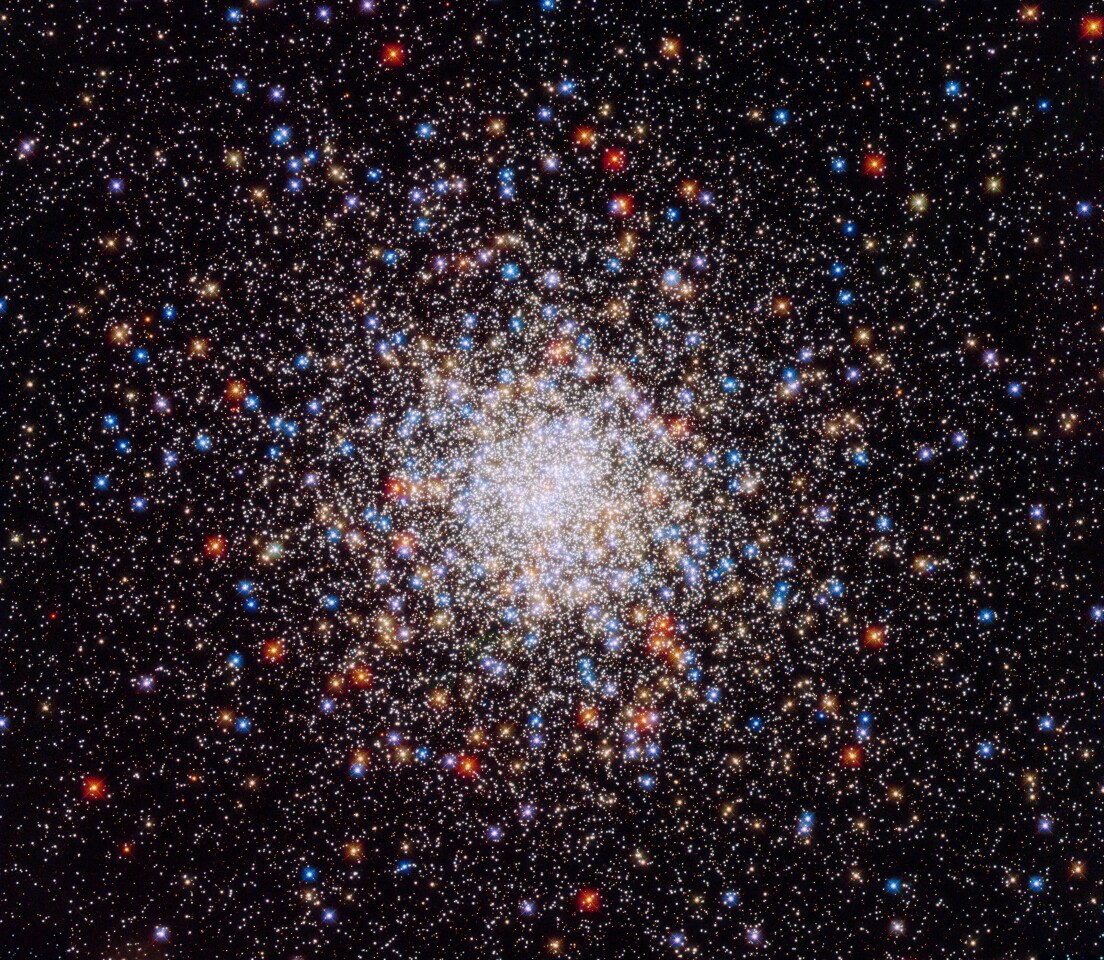 A Hubble image of the globular cluster Caldwell 78 (NGC 6541) which is located some 22,000 light-years from Earth in the constellation Corona Australis