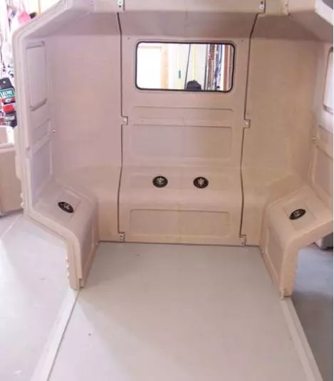 Teal says that the camper takes about 90 minutes to put together