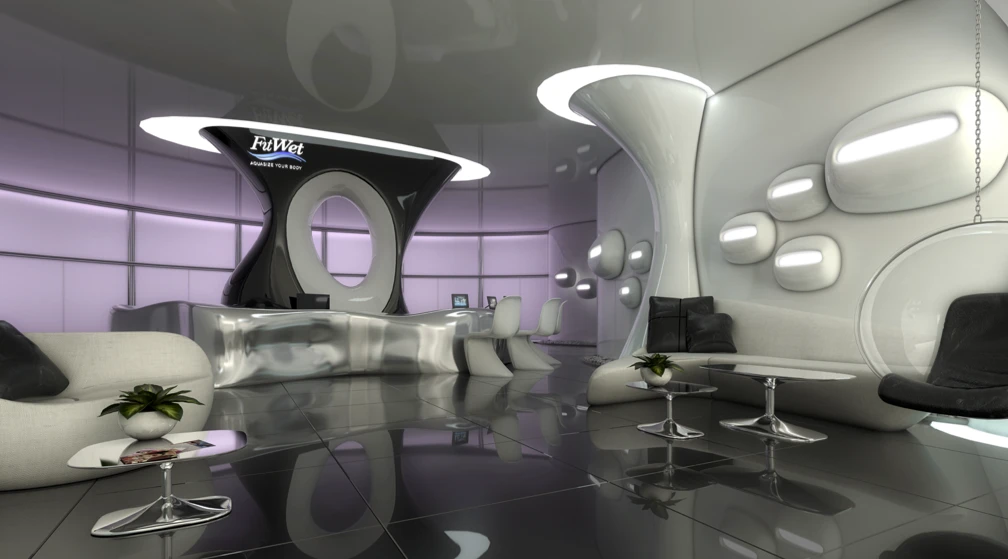 Fit Wet imagines the Jet Bike as the focal point of a futuristic gym