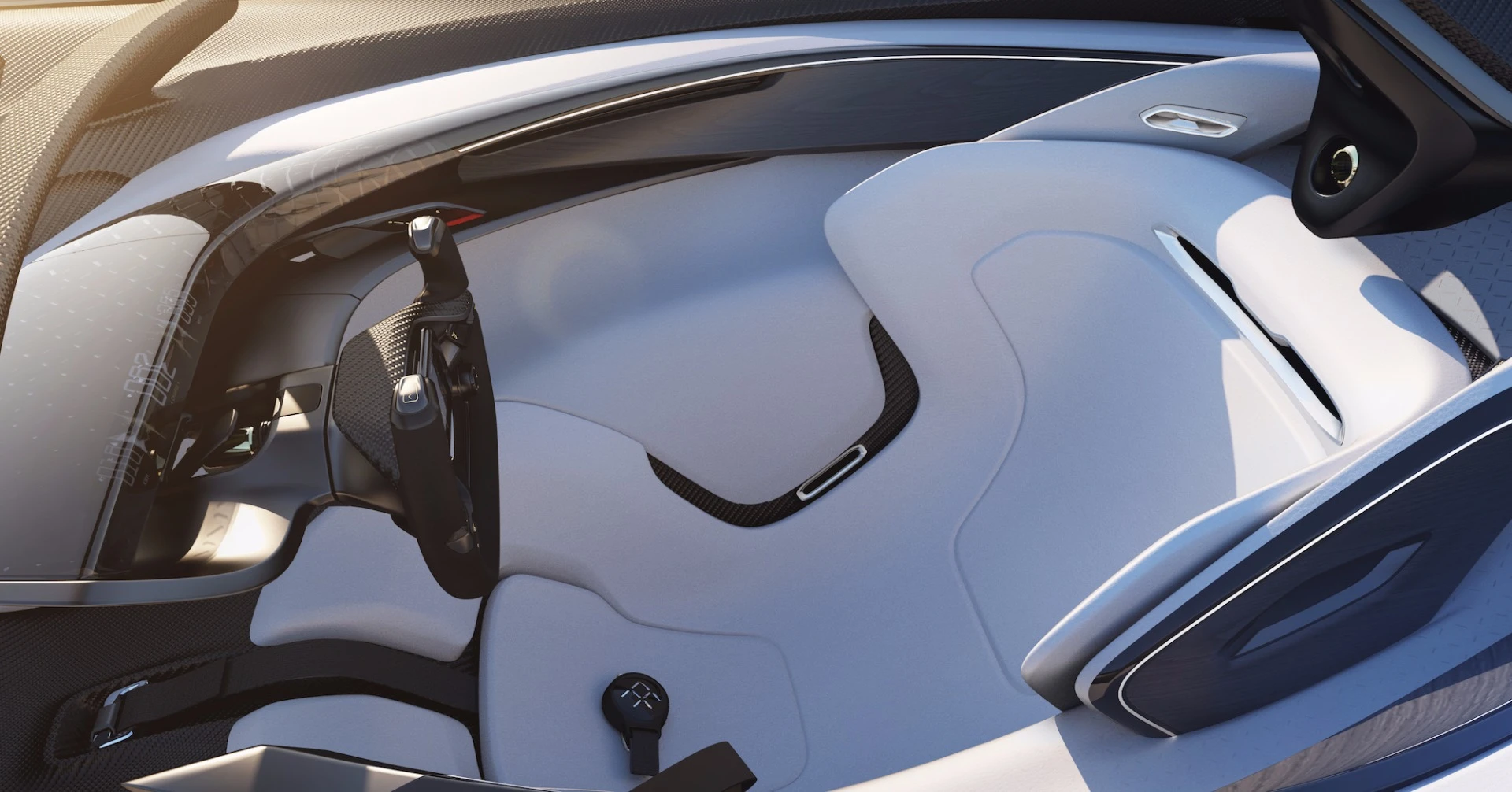 The FFZERO1's zero gravity seat is positioned to promote circulation and offset G forces
