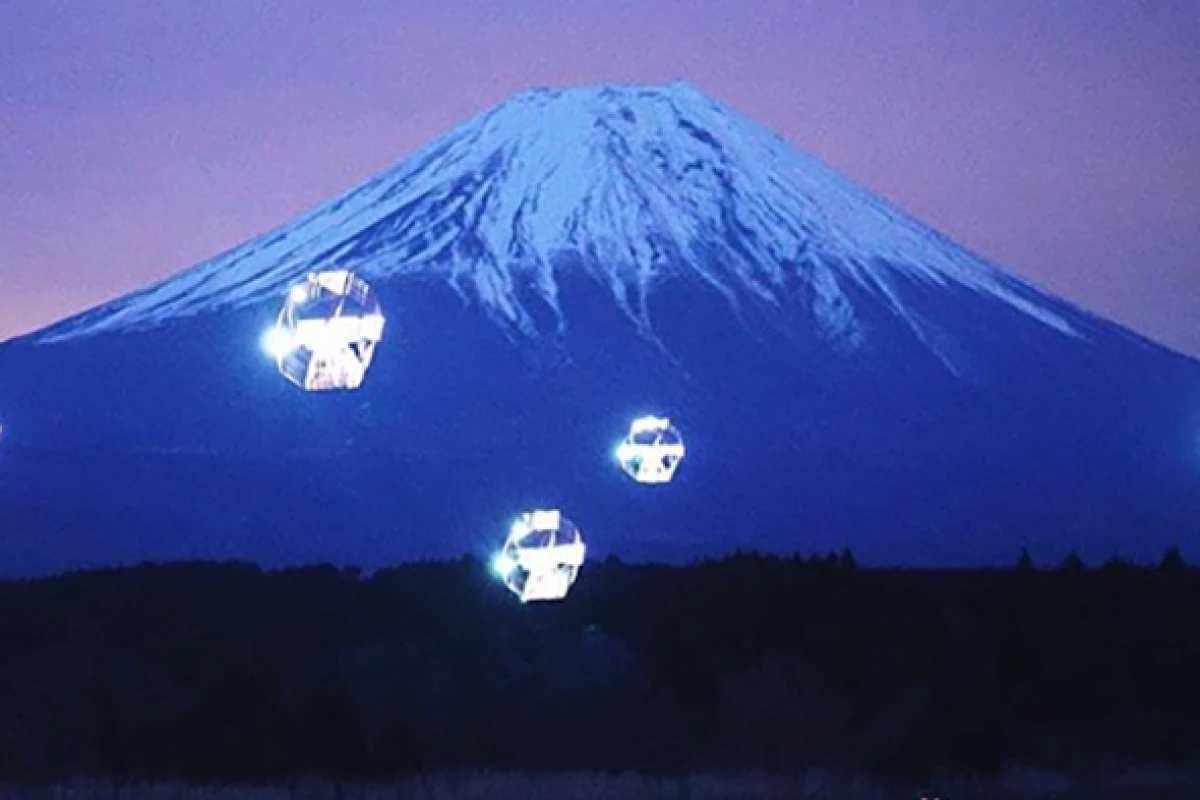 The Sky Magic project was demonstrated at the foot of Mt Fuji