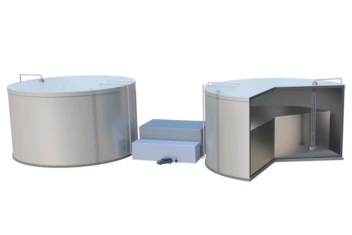 A render of MIT's new grid-scale energy storage system