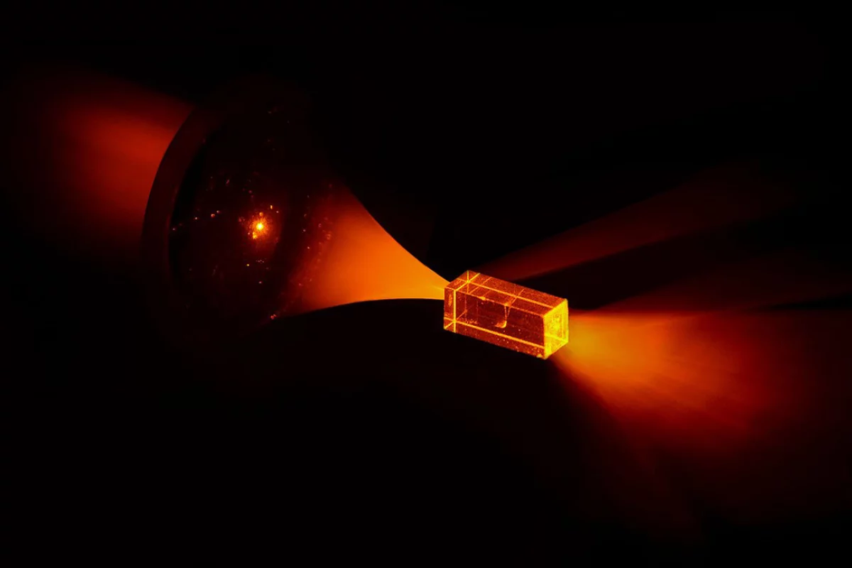 Quantum information has been written onto europium atoms and stored for up to six hours in a prototype quantum hard-drive (Photo: Solid State Spectroscopy Group, ANU)