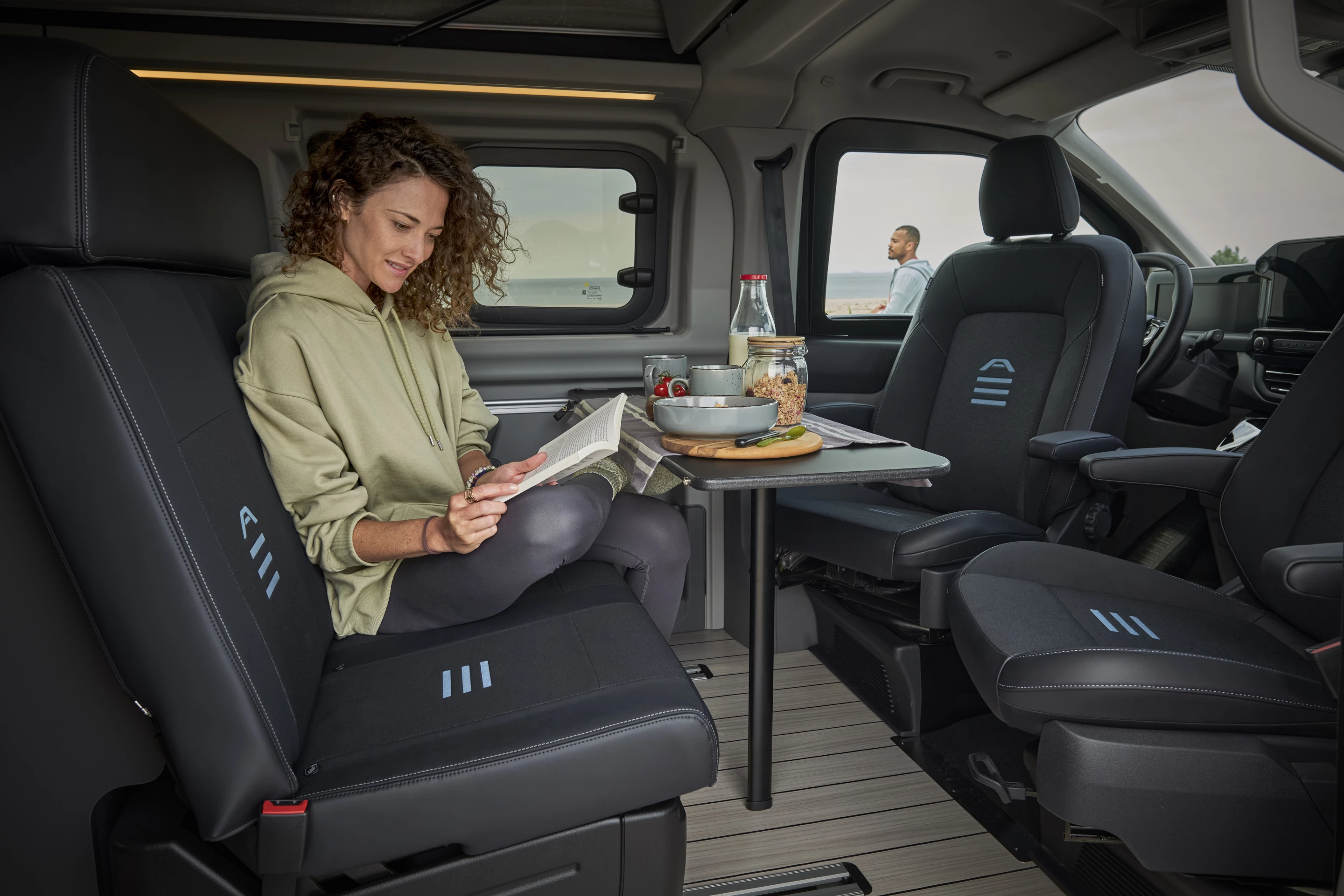 The new long-wheelbase Nugget features the same three-seat rear bench and dining layout as the original model
