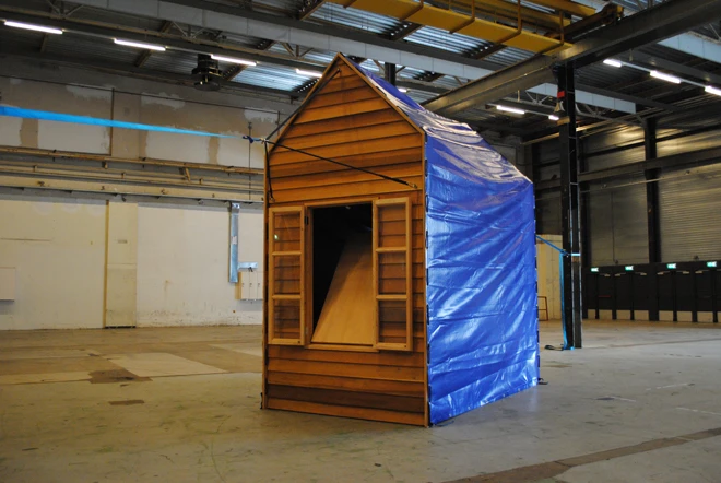 Hangout's window-table folds down inside or out