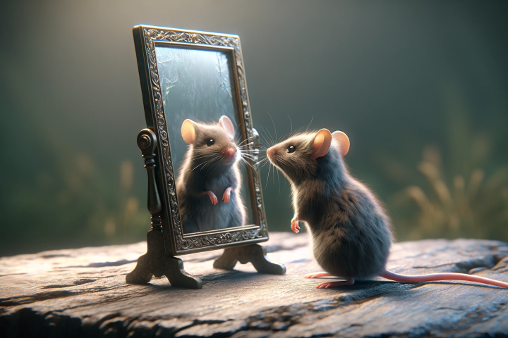 A subset of neurons linked to self-image were activated when the mouse noticed its forehead ink spot