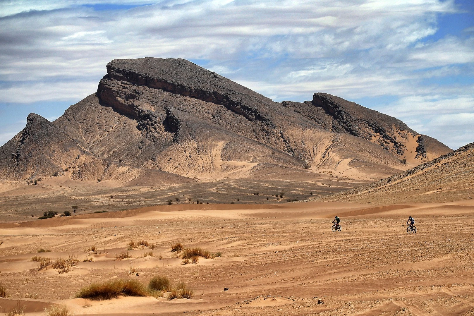 While some sections of the Gaes Titan Desert race take place along rocky tracks, others see riders contend with very sandy surfaces through the dunes