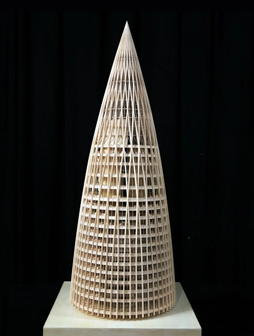 Architectural model of the China Resources Headquarters by KPF