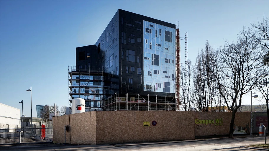 The Executive Academy building by NO.MAD arquitectos (Image: Campus WU/boanet)