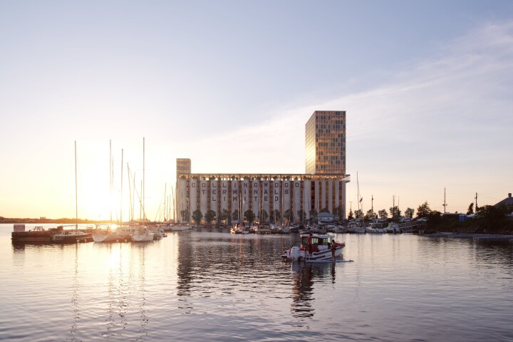 The Collingwood Grain Terminals building will include a hotel, housing and a publicly accessible area with terraces and a restaurant