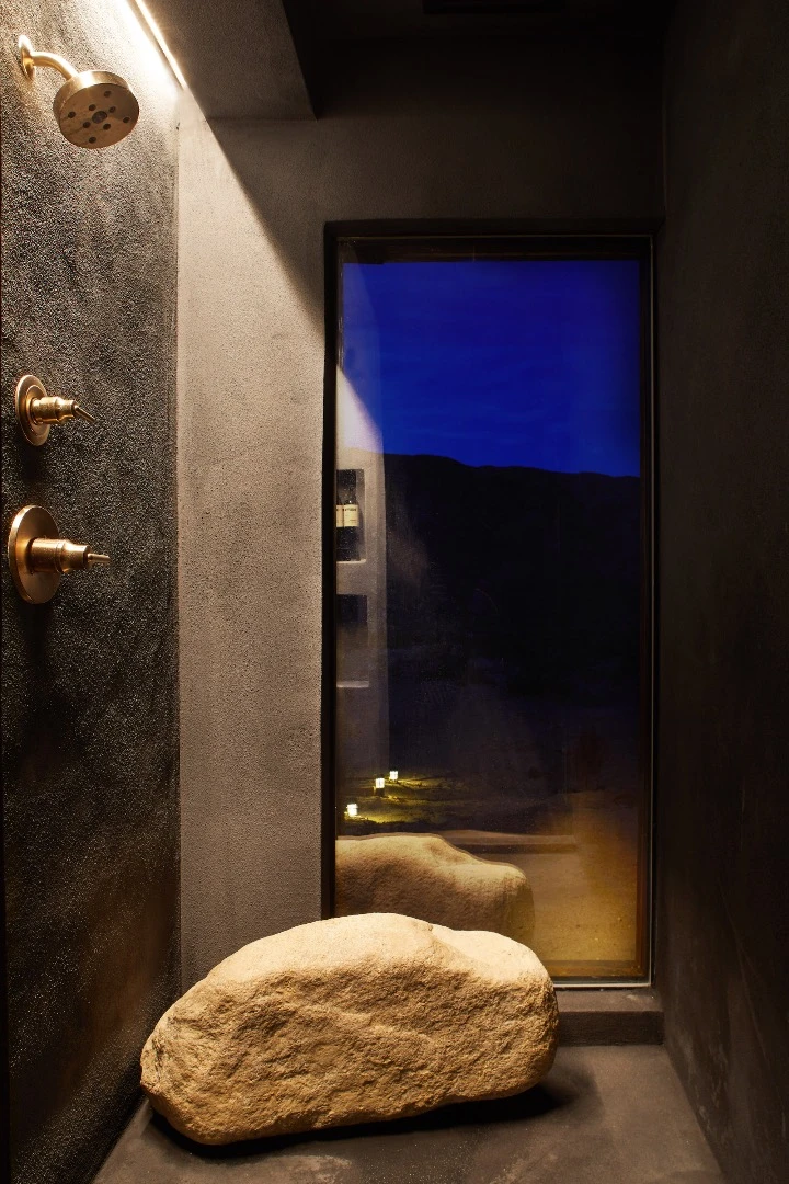 The Folly's indoor shower