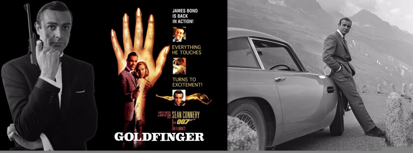 in a stroke of promotional genius, the Aston Martin DB5 was chosen as James Bond's car for the movie Goldfinger and became one of the first movie "hero cars." The dream car of a generation was James Bond's gadget-festooned Aston Martin when Goldfinger was released in September, 1963 ... then again in Thunderball (1965).