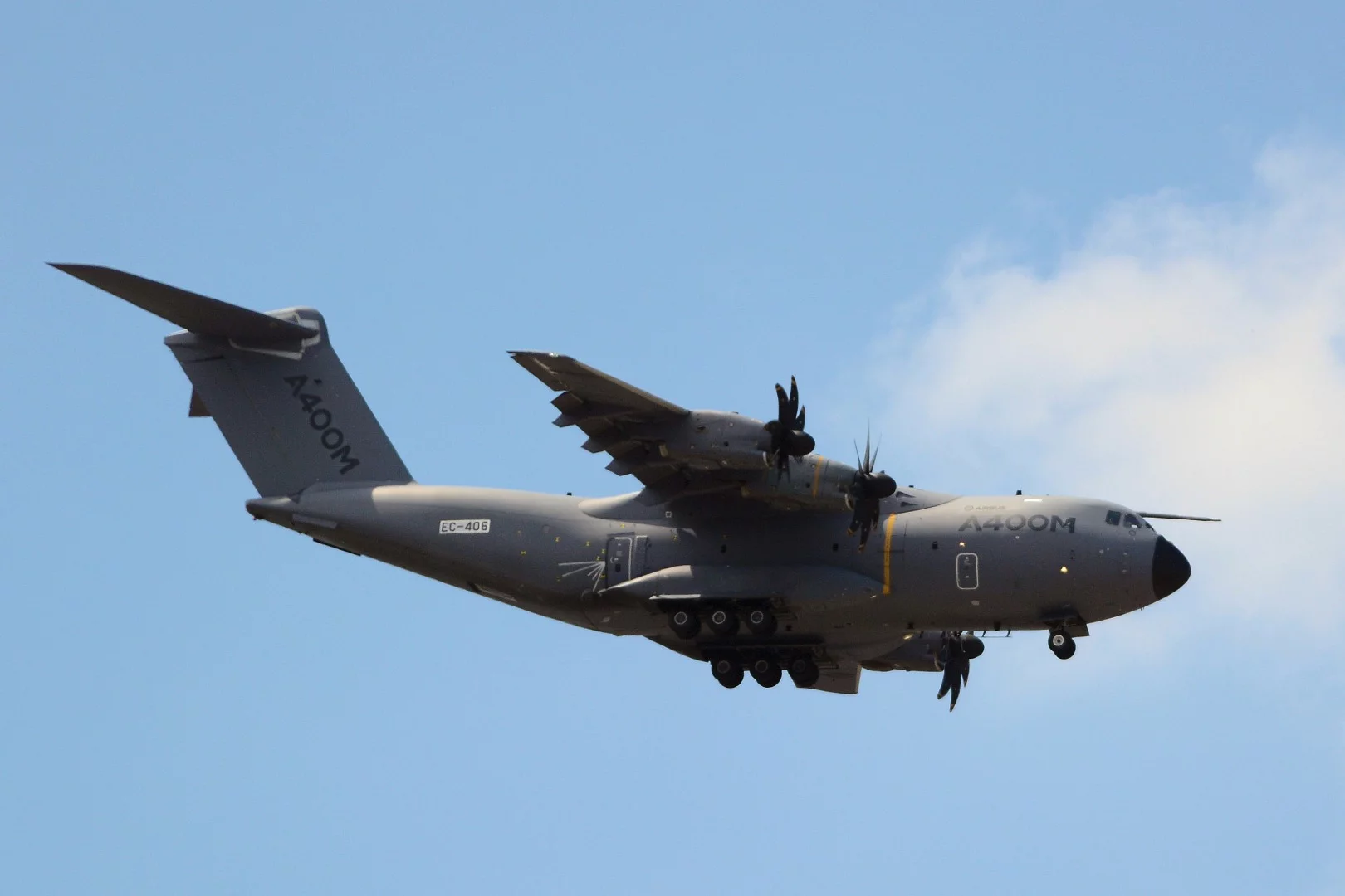 Airbus says that the A400M is the only airlifter capable of delivering large helicopters, heavy armored vehicles, excavators or logistic trucks onto an unpaved airstrip or in the theater of operations