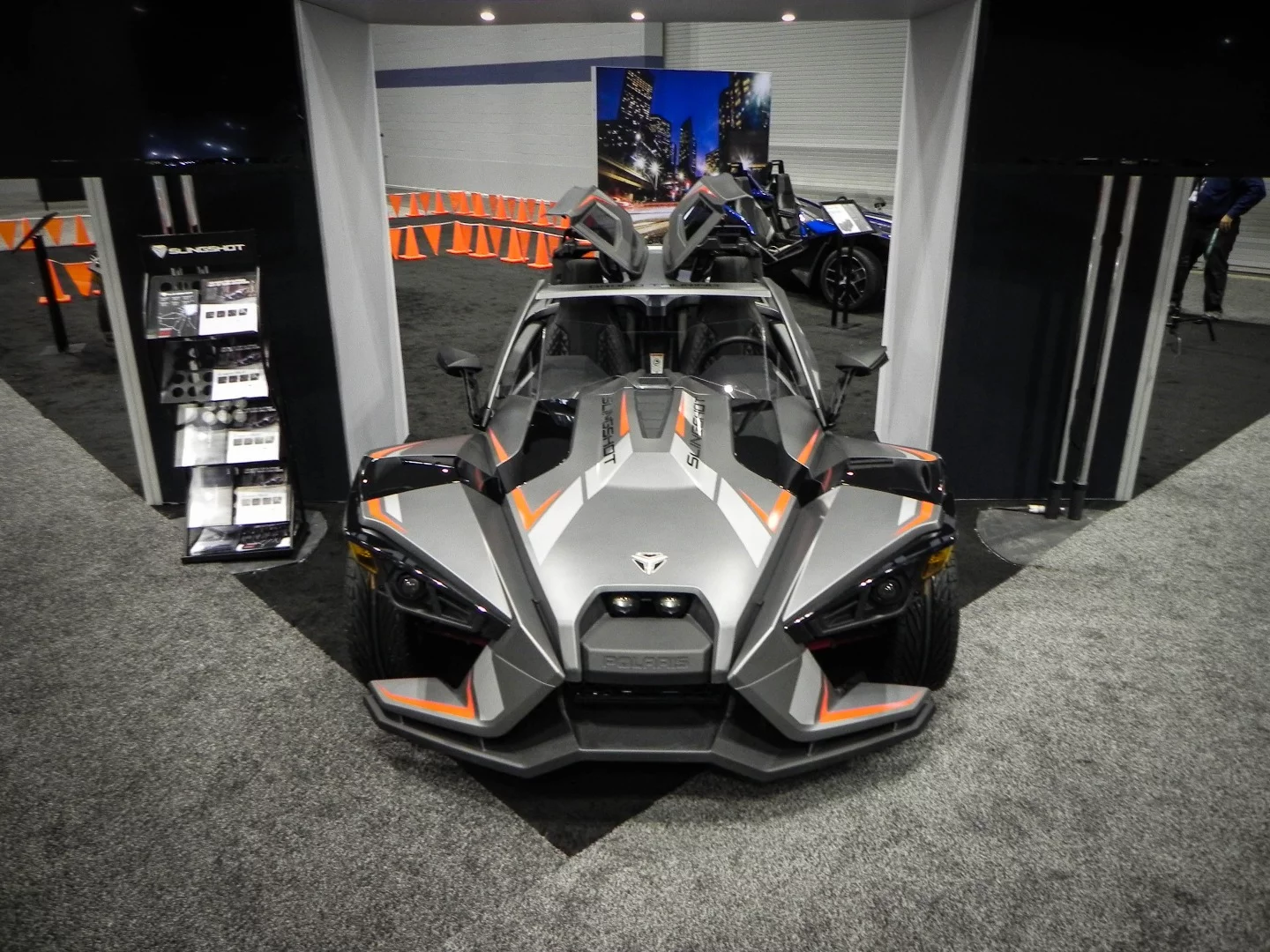 The new Polaris Slingshot Grand Touring unveiled at the Chicago Auto Show as a luxury autocycle option