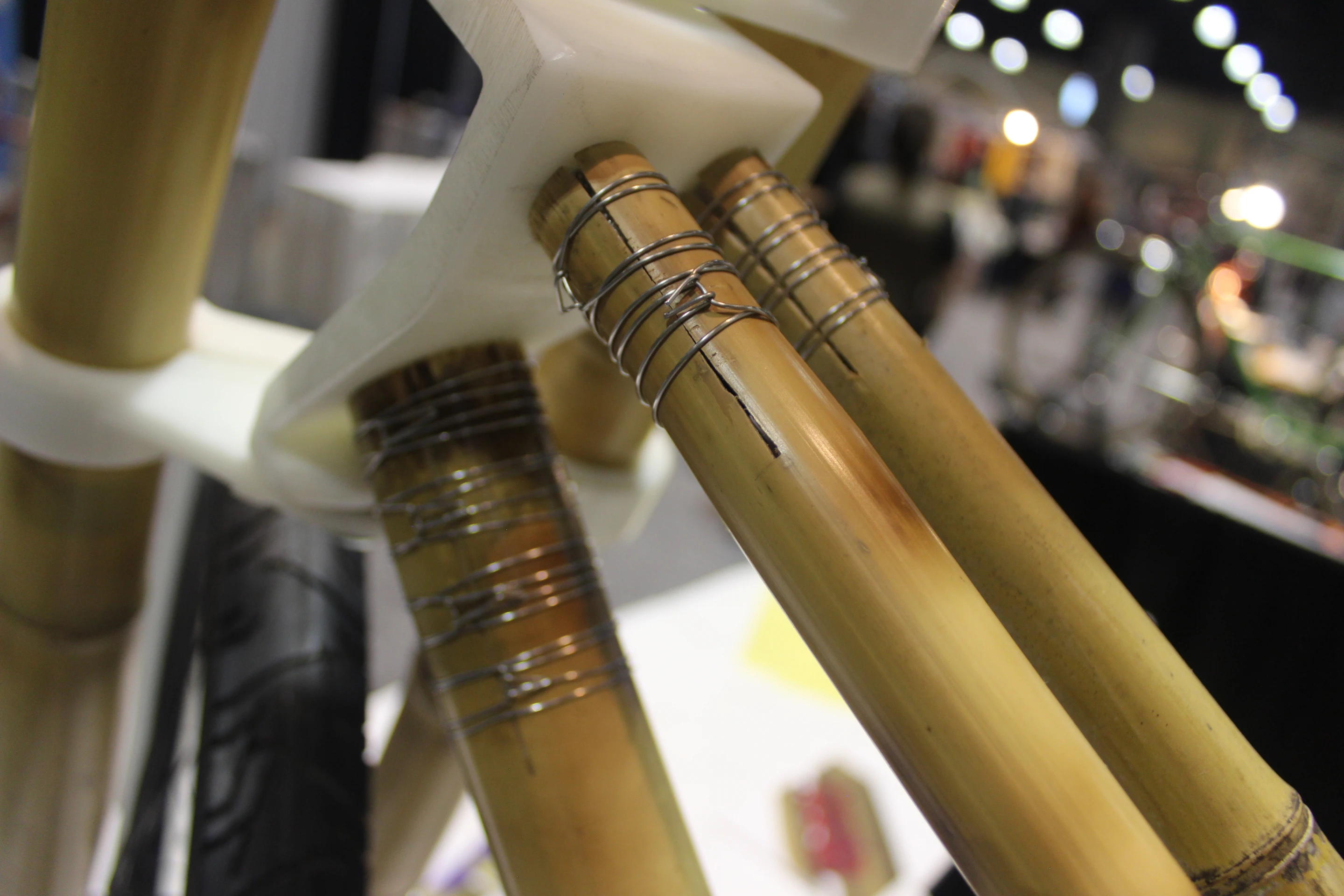 Lance Rake's bamboo bike is designed to be easy for Indian entrepreneurs to build using simple tools