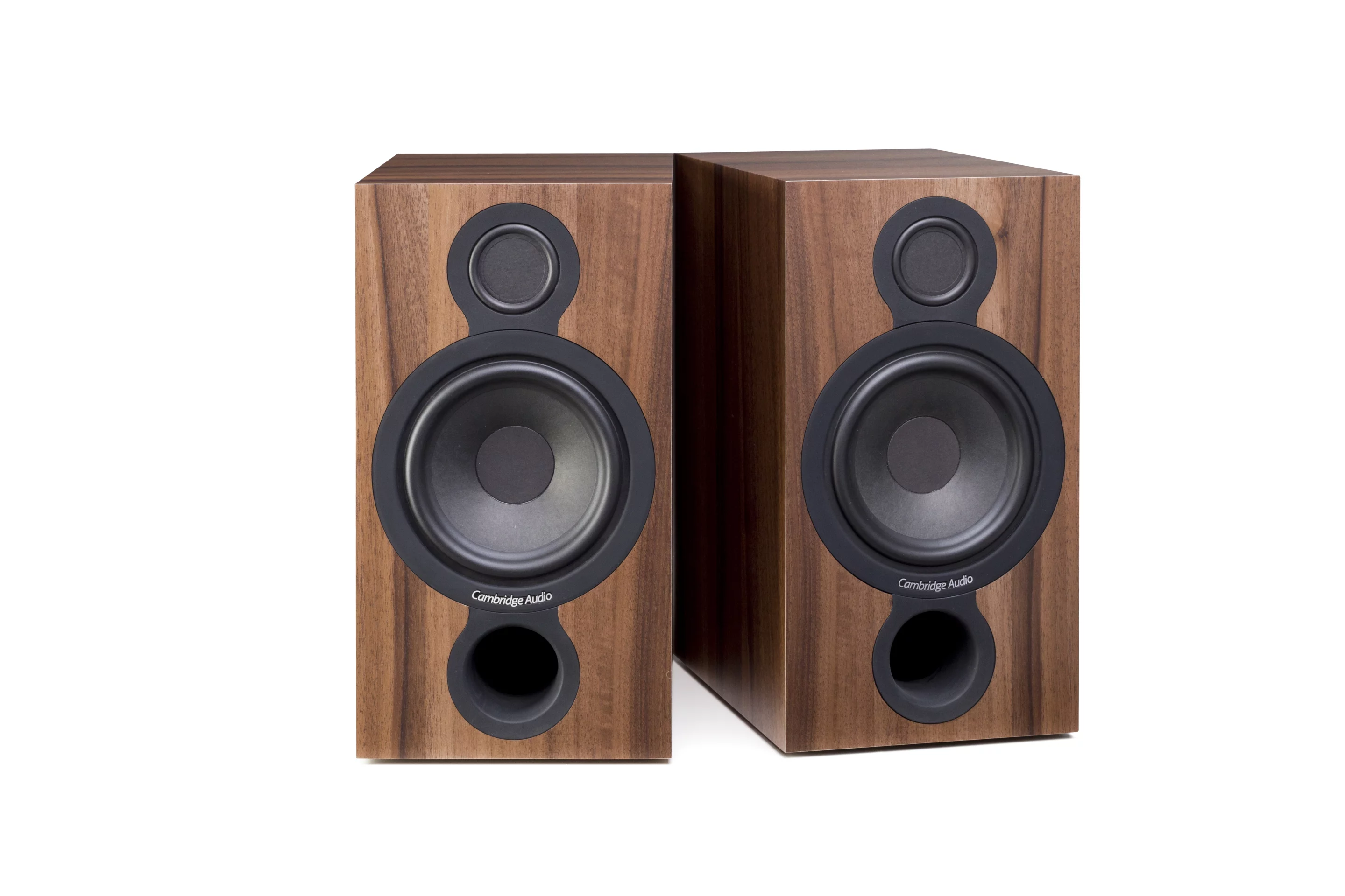 The Aero bookshelf speakers, each with a 2.25-in BMR driver to replace the tweeter found in traditional design and a custom 6-in cone subwoofer