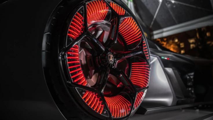 Wheel detail of Lamborghini's Terzo Millennio concept