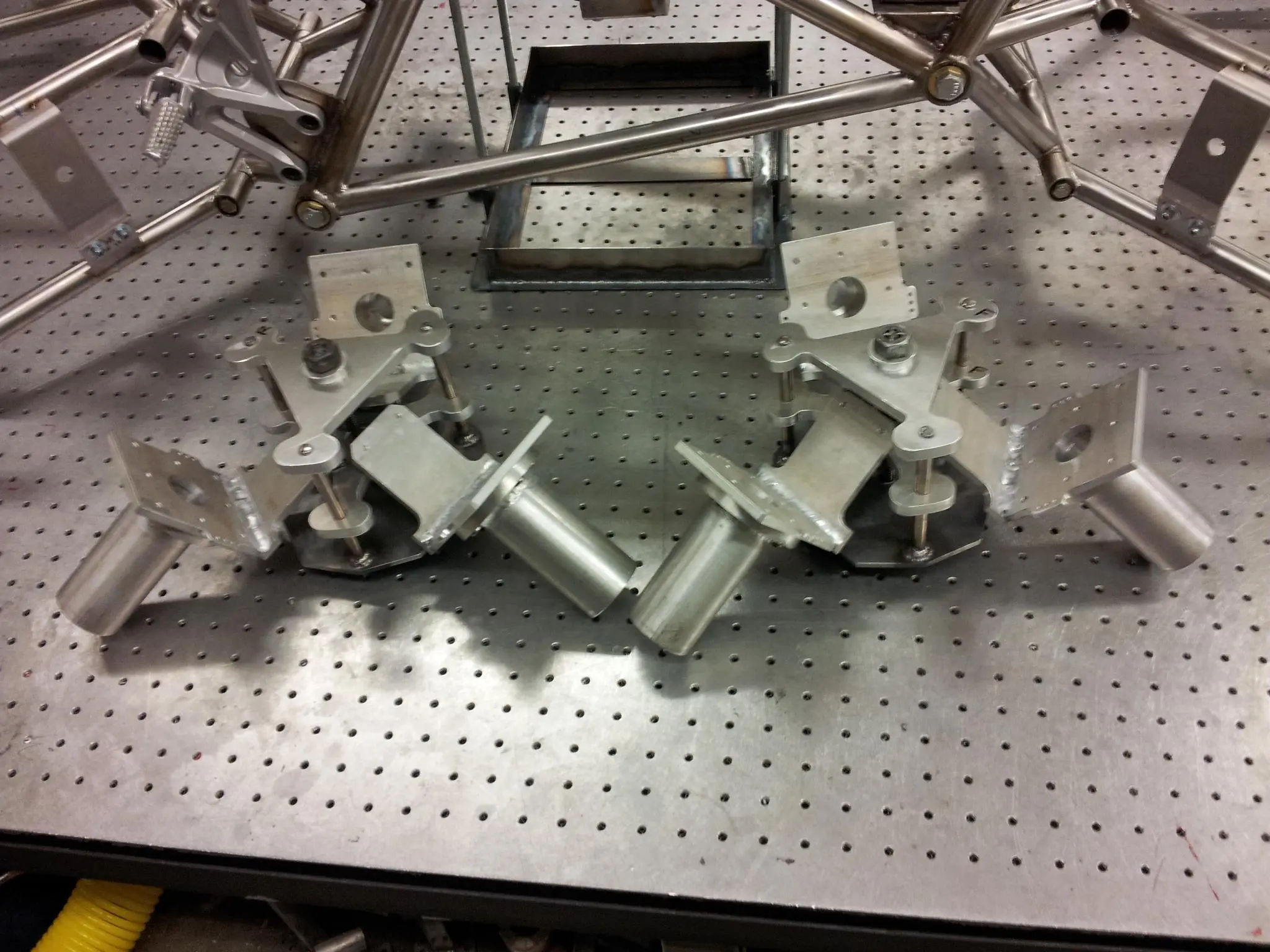 Close up of the motor mounts