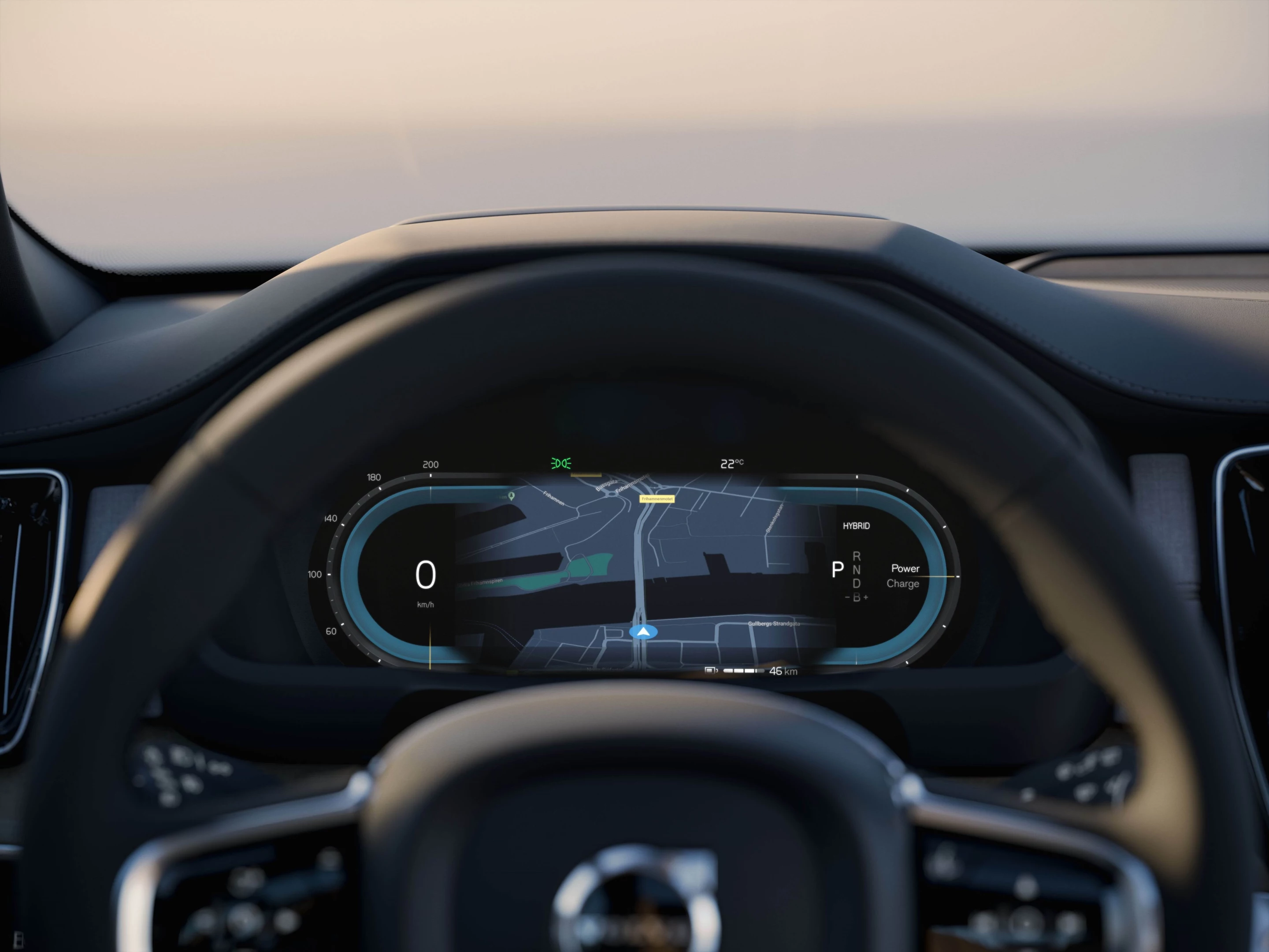 The XC90's crisp, well-done, and configurable digital instrument cluster is a win, Aaron says
