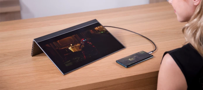 The BladeX shown here in studio mode, using the base as a prop